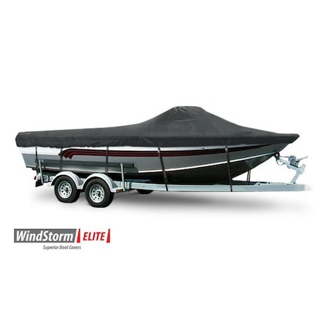 Eevelle Boat Cover ALUMINUM FISHING High Windshield, Outboard Fits 11ft 6in L up to 88in W Charcoal SFAFH1188B-CHL
